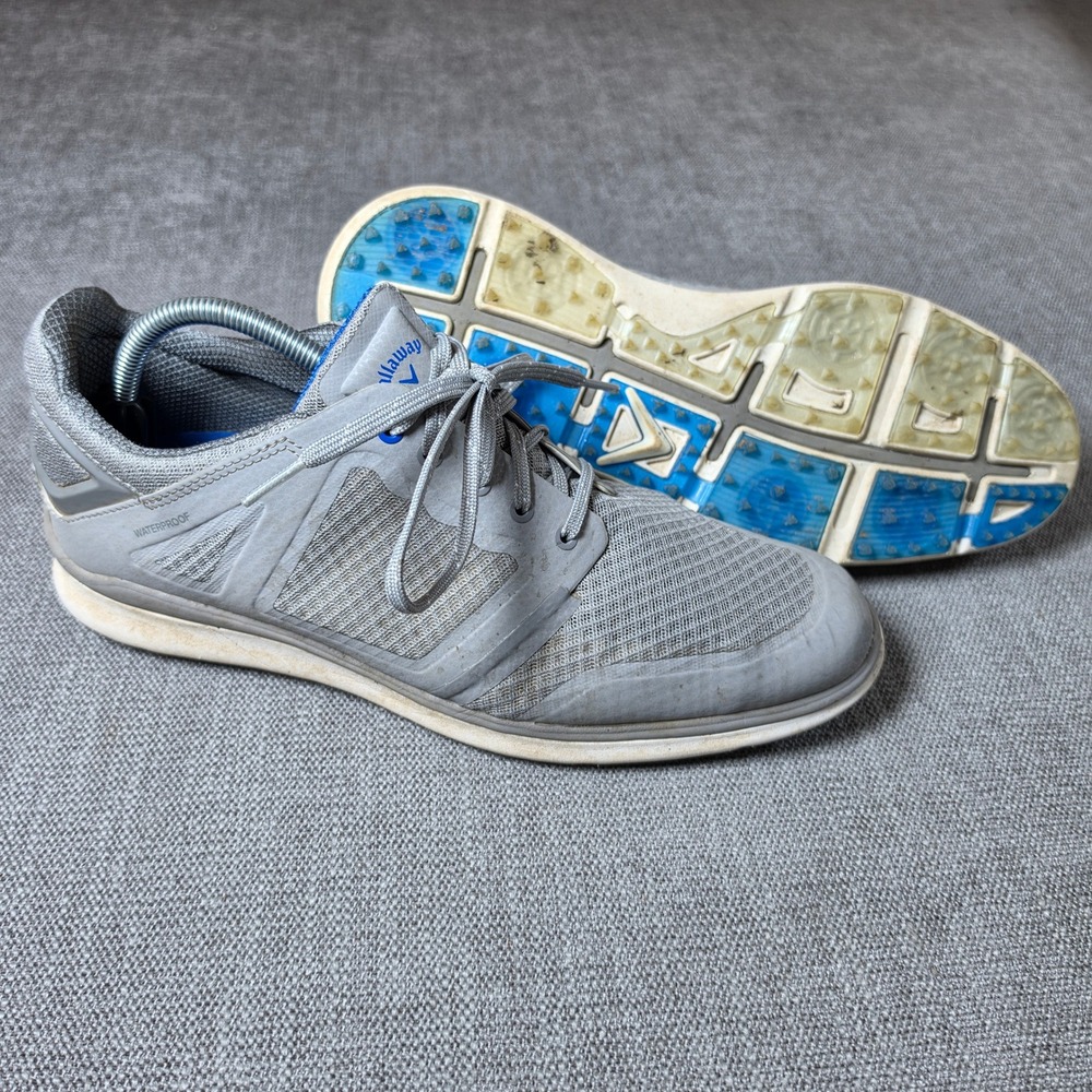 Callaway CG302GBL Mens 10.5 Grey Waterproof Spikeless Athletic Golf Shoes